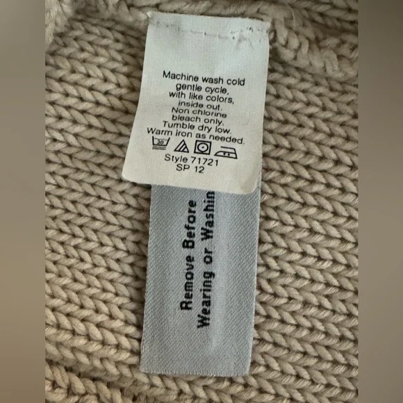 J. Crew Cable Knit Classic Cotton‎ Crewneck Sweater in Cream, Women’s Medium. - Picture 3 of 5